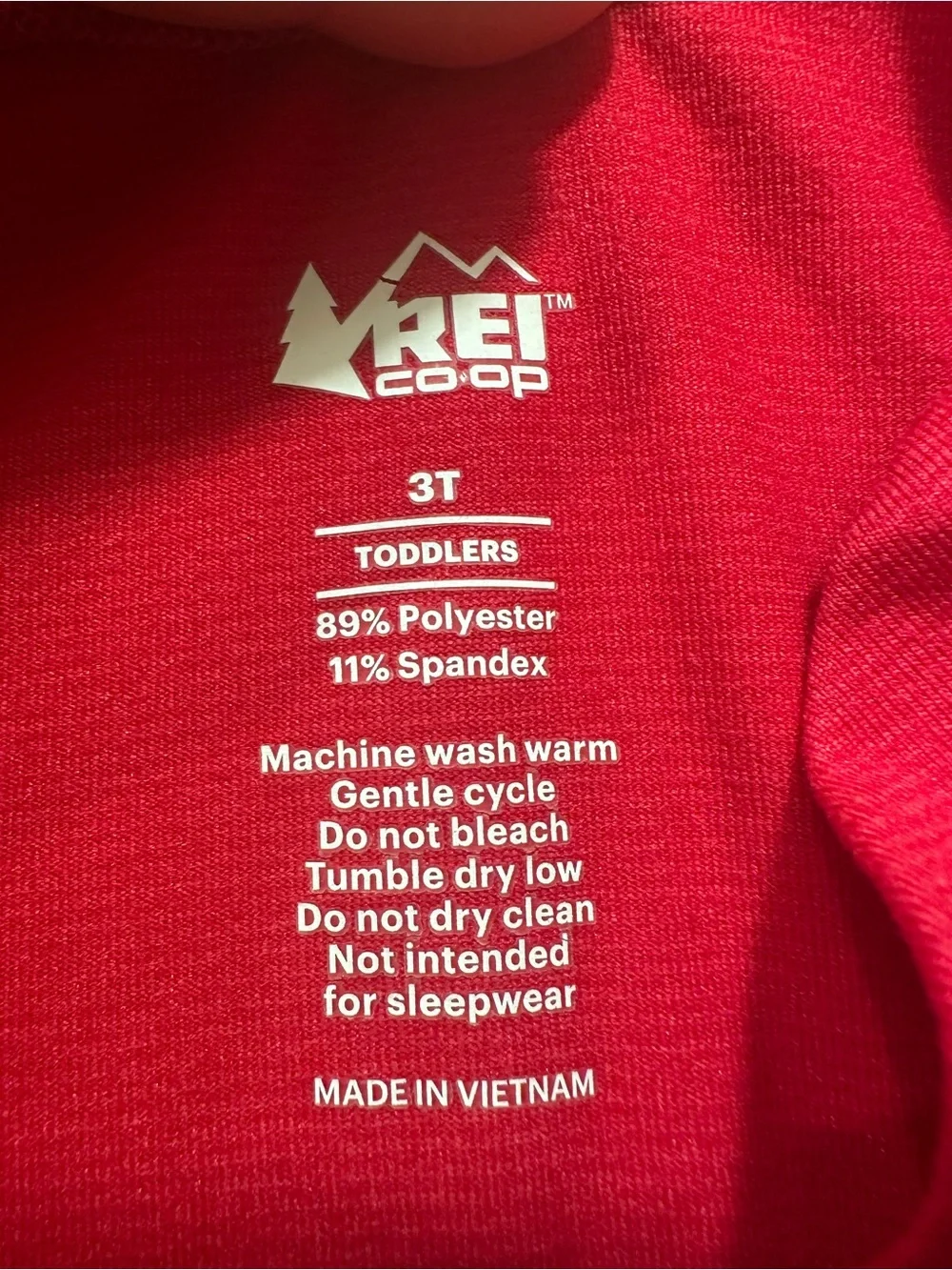 REI Co-op Kids unisex Midweight Thermal Base Layer Set - Red - Size 3T, Like New